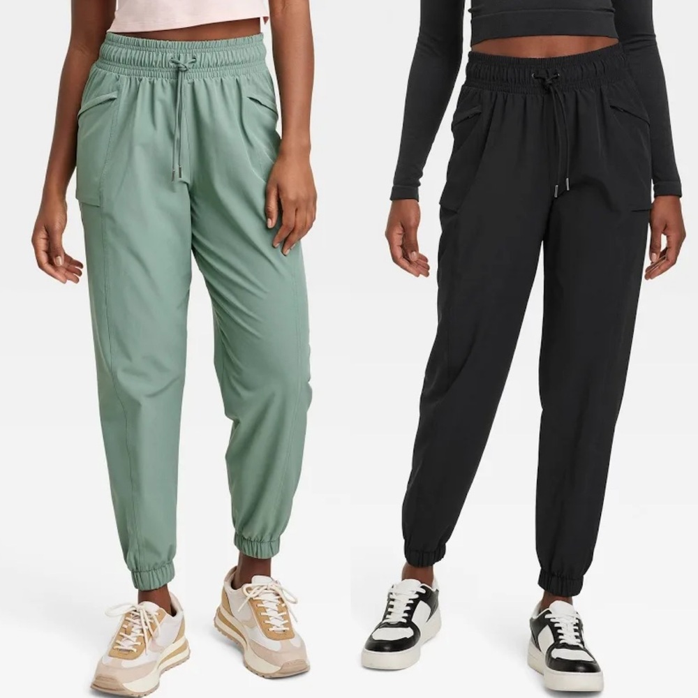 All in Motion Women’s Lined Woven Pants set of 2 in Green and Black Size XS